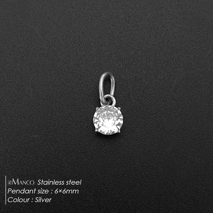 eManco 14K Gold Plated Stainless Steel  Inlaid With Zircon Pendant  Charm  Diy Jewelry Accessories Earring Making Supplies