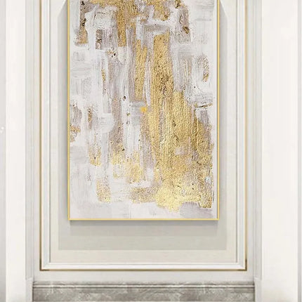 High quality Handmade acrylic oil painting on canvas texture golden foil poster wall art decor hanging picture for living room