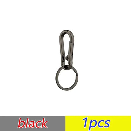 1-5pcs Waist Hanging Key Rings Stainless Steel Holder Keychains Buckle Clip Gourd Climbing Hook Car Strong Carabiner Key Chain