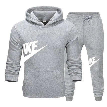 Fashion Outdoor Jogging 2-Piece Set For Men, New Autumn Winter Hooded Sweatshirt And Long Pants Casual Sportswear