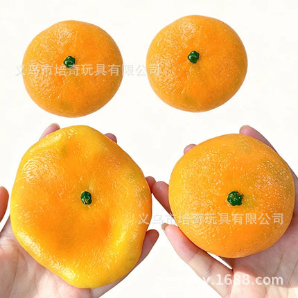 Crispy Orange Handmade Squishy Balls Non-Spring Back Stress Relief Squeeze Toys Gift ASMR Decompression Gift Hand Relax Ornament