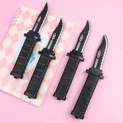Retractable Fake Knife - Adult Plastic Magic Prank Toy for Jokes, Scary Tricks & Halloween Props (Realistic Toy)