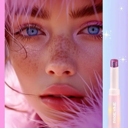 Jelly Eyeshadow Highlight Stick, Glitter Shimmer Long-Lasting High Pigment, Valentine's Day Party Beach Travel Holiday