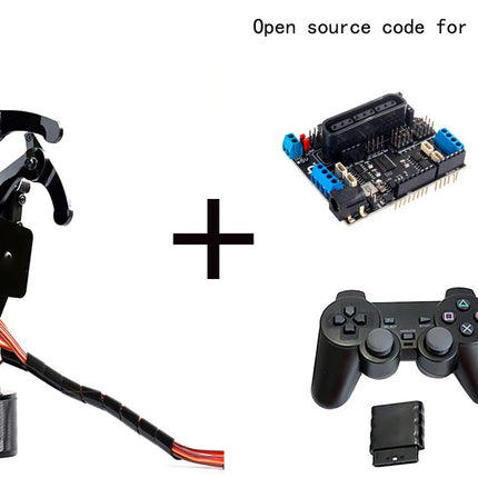 6 Dof Robotic Arm with 5 Dof Bionic Robot Hand Finger Claw for Arduino For Raspberry Pi 5 Kit Programmable Manipulator Project