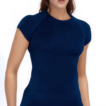 Impact Short Sleeve Top sport T-shirt women fitness Seamless Gym clothes Workout Activewear Yoga Running Tee Slim versatile top