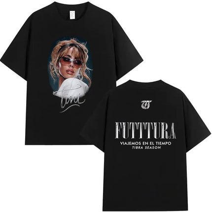 Singer TINI STOESSEL Futtura Tour New Album 2025 Graphic T-shirts Men Women Fashion Harajuku Short Sleeve Cotton Tees streetwear
