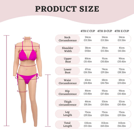 CYOMI Fake Boob Silicone Bodysuit Breast Forms Fake Vagina For Transgender Sissy Drag Queen Male Crossdresser Cosplay C/D/E Cup