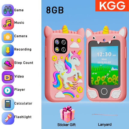 Kids Smart Phone Toy Camera Unicorn Baby Mobile MP3 Music Player Digital Camera Educational Toys Birthday Gifts Girls Boys
