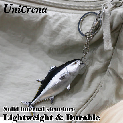 Fish Keychain Creative Handmade Fish Model Key Ring Trout/Snapper/Tuna/Salmon/Bass Keychain Fishing Themed Key Holder Accessory
