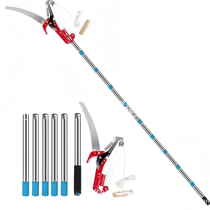 Garden High Branch Saw Manual Splicing Trimming Scissors Portable Adjustable Telescopic Saws Outdoor Aluminum Alloy Pruning Tool