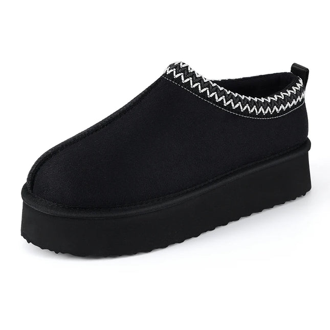 Smile Winter Fuzzy Women Shoes Classic Brand Suede Women Slippers Outdoor Fuzzy Antiskid Shoes Women Indoor Fluffy House Shoes
