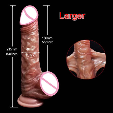Realistic Dildo for Women Real Skin Silicone Penis Sliding Testicles Suction Cup Dick 18+ Lesbian Sex Toys Strap On Dildos