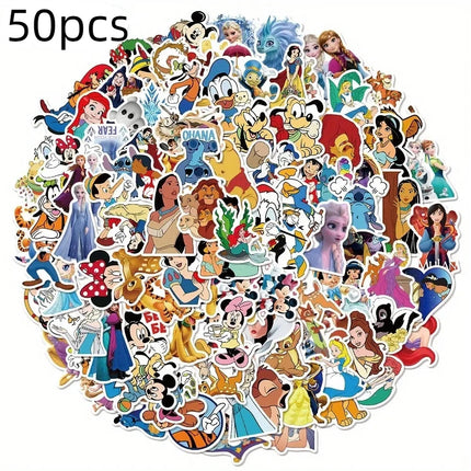 Princess, Mickey & Pooh Series Stickers 99pcs, Soft Character Prints, Suit for DIY Crafts, Notebook Decor &Tablet Embellishments