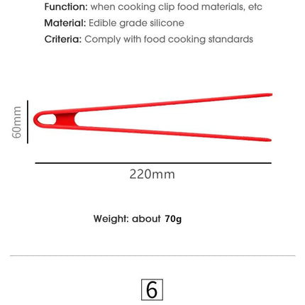 Salad Food Tongs Anti-slip Silicone Kitchen Utensils Barbecue Clip Three Prong Pliers Cookware Bbq Tool Chef Tools Gadgets Bar