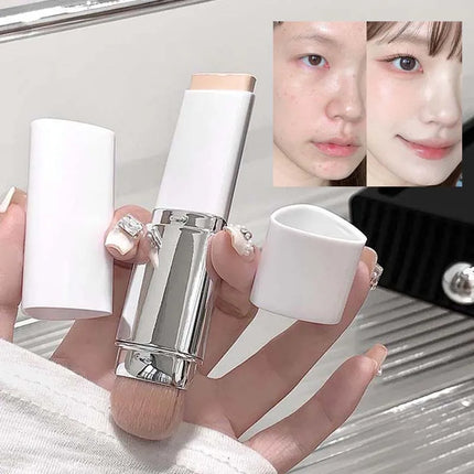 2-in-1 Facial Makeup Lazy Person Eraser Foundation Stick Brightens Concealer Stick Lightweight Moisturizing Brightening Cosmetic