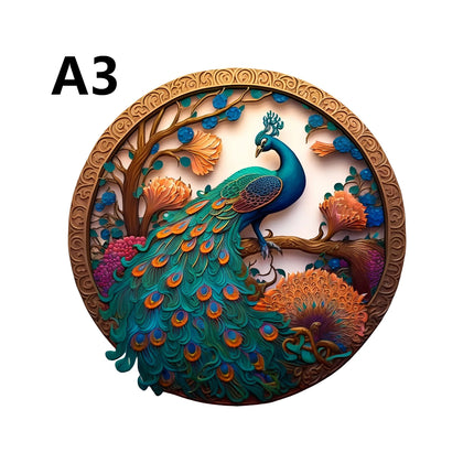 Top Quality 3D Jigsaw Wooden Puzzles Fish Bird Animal Shape Card Adults Kid Toys Gifts Family Puzzle Game Home Decoration ﻿