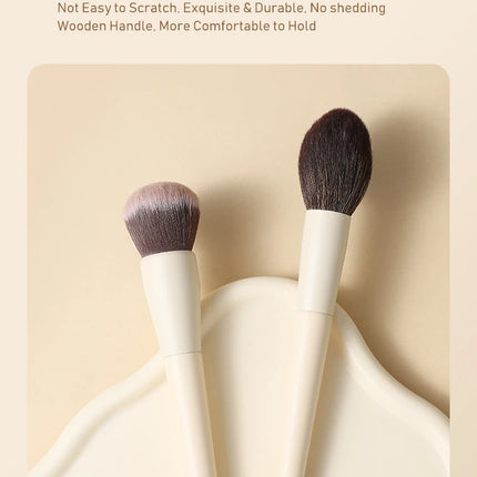 13-Piece Vegan Makeup Brushes Set - Fluffy Synthetic-Soft Bristles Eye & Face Cosmetics Kit with Nano-Fiber Handles