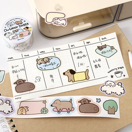 30mm X 3m Cute Cartoon Washi Tape DIY Journaling Decorative Masking Tape for Planners Stationery Scrapbooking Office Supplies