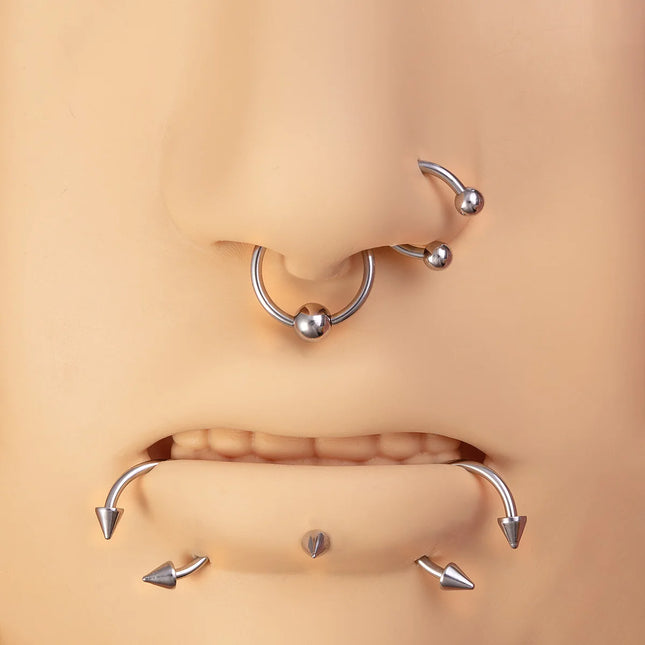 Body Piercing Tool Kit Easy to Use Body Piercing Gun Lip Nose Tongue Cartilage Eyebrow Navel Piercing Jewelry for Women Men