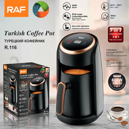 Portable Cordless Electric Turkish Coffee Machine 600W Travel Friendly Automatic Coffee Maker 220V