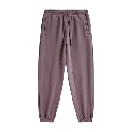 ZODF Trendy Men 345gsm Fleece Sweatpant Unisex Solid Color Loose Retro Hip Hop Winter Joggers Pants Brand Clothes HY0005