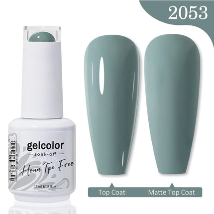 Arte Clavo Red Brown Gel Nail Polish 15ml Autumn Series Base Top Coat Soak Off UV Gel Semi Permanent Varnishes Design Nail Art