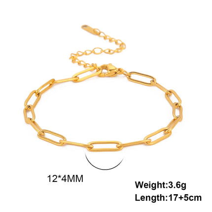 Skyrim Stainless Steel Gold Color Bracelet Twist Figaro Cuban Chain Bracelets Women Trendy Minimalist Jewelry Gifts Wholesale