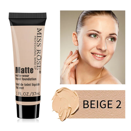 Matte Liquid Foundation Concealer BB Cream Silky Moisturizing Long-wearing Face Contouring Brighten Skin Tone Makeup Waterproof