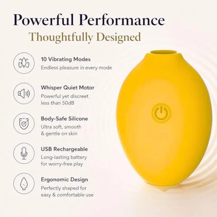 Little Lemon Shaped Handheld Massager - Adult Pleasure Tools, Female Intimate Toy, Personal Pleasure Vibrator, Discreet Mini St
