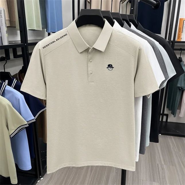 Summer New Men's Short Sleeve Polo Shirt Original Printed Comfortable Lapel Luxury Brand T-Shirt Exquisite Casual Men's Clothing