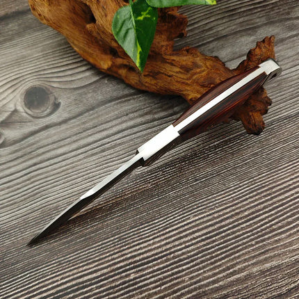 Portable K91 Kitchen Household Outdoor Daily Use Utility Fixed Blade Knife Wooden Handle 5Cr13 Steel Blade Camping Cutting Tools