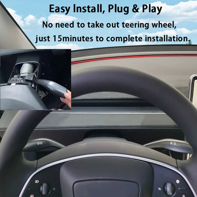New Gear Stalk Right Lever for Tesla New Model 3 Highland Physical Shift Grab Handle D P R Indicator for Tesla Model Y juniper