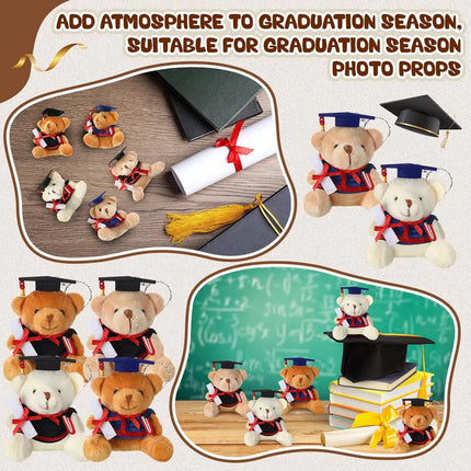 Graduation Bear Plush Gift Bulk 2026 Bear Stuffed Animal with Cards Graduation Cap Class of 2026 Presents for Kindergarten Eleme