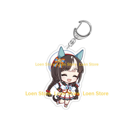 Uma Musume Pretty Derby Tokai Teio Silence Suzuka Gold Ship Mejiro McQueen Vodka Daiwa Scarlet Chibi  Acrylic keychain pendant