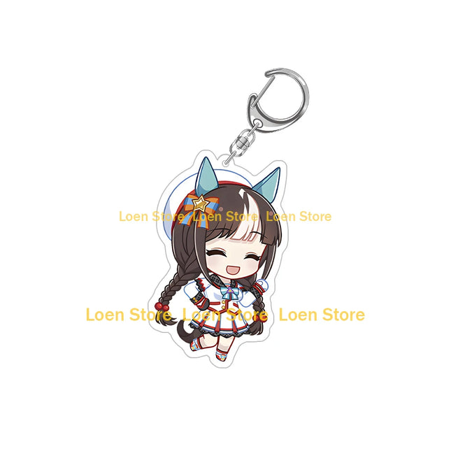 Uma Musume Pretty Derby Tokai Teio Silence Suzuka Gold Ship Mejiro McQueen Vodka Daiwa Scarlet Chibi  Acrylic keychain pendant