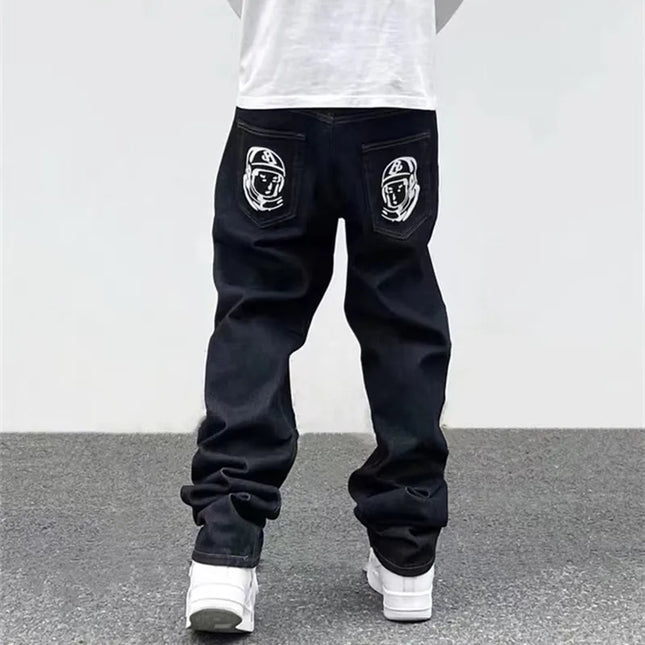 2026 Ropa Dog Print Streetwear Men Hip Hop Baggy Jeans Pants Y2K Clothes Straight Loose Goth Denim Trousers Pantalones Vaqueros