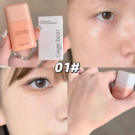Moisturizing Natural Concealer Cream Covers Acne Marks Dark Circles Beige Tone Matte Brighten Face Gege Bear Concealer Makeup