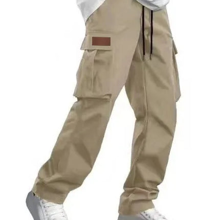 2026Mens Casual Jogger Pants Relaxed Fit Cargo Pants Drawstring Sweatpants Hiking Outdoor Twill Sport Pants
