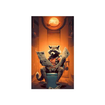 Pop Comic Cartoon Funny Spider-Man Superhero Reading Newspaper Canvas Wall Art Poster, Modern Bathroom Home Room Decor Painting