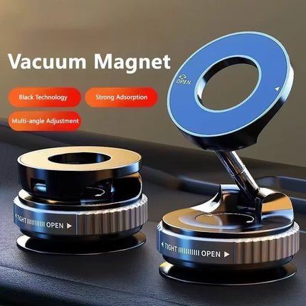 Strong Magnetic Phone Holder Foldable Design 360° Adjustable Vacuum Car Mount For Cell Phone For phone Live Stream