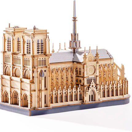 Robotime Rokr 3D Puzzle Paris Cathedral Wooden Model Kit for Adults to build DIY Toy Building Construction Craft Kits Ideal Gift