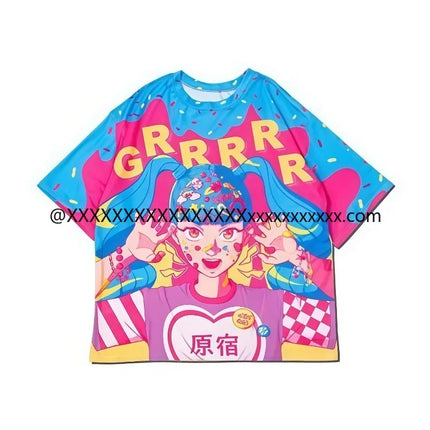 2026 New Y2K Harajuku T-shirt Fashion Cute Girl Gift Trend 3D Printing Fast Drying Breathable Activity Leisure Top