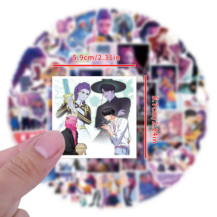 55/110pcs K-Pop Anime Cartoon Stickers Set Waterproof DIY Decals for Laptop Car Bike Graffiti Decoration Movie Animation Fan Art