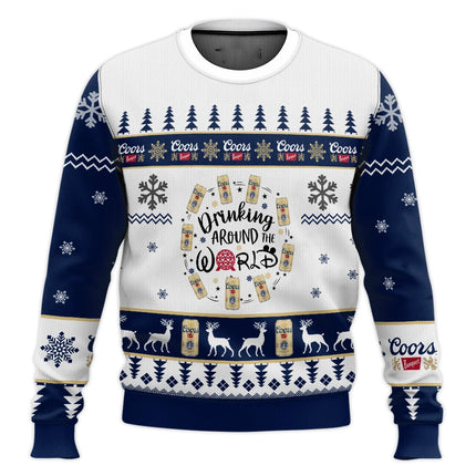Corona beer ugly sweater Corona Christmas happy beer drinking Christmas gift men and women plus size fashionable sweater