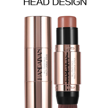Double-head Face Bronzer Contour Stick Cream Makeup Light Dark Shadow Lasting Concealer Facial Brighten Contouring With Brush