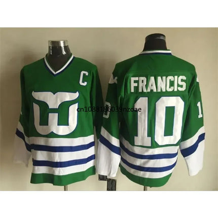 Ron Francis Jersey 10 Hartford Whalers Retro Ice Hockey Jerseys 9 Gordie Howe Jersey Old Team Sweater All Stitched Us Mens M-3XL