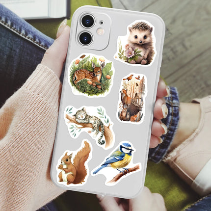 Aesthetics Forest Animal Stickers Art Gift Toys Waterproof Decal for Laptop Scrapbook Notebook Phone Luggage Bottles Decorative