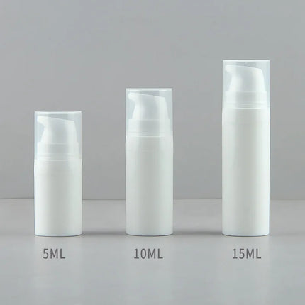 10/20/50/100Pcs 5ml 10ml 15ml Travel Cream Pump Bottle Serum Refillable Bottle PP Airless Foundation Packaging Cosmetic JX50401