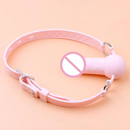 Double Ended Mouth Plug Dildo Gag Sex Toys Open Mouth Bondage Silicone Penis Adults Woman Couples Games Juguetes Sexuales 18+