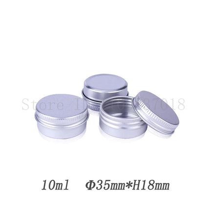 5-250ml Aluminum Tin Jars Lip Balm Container With Screw Thread Lid Candle Ceam Jar Cosmetic Tea Cans Box